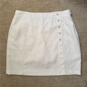 EP Pro White Golf Skort with Side Button Detail